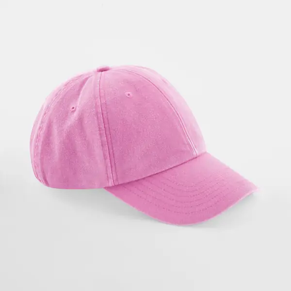 Rosa Vintage Cap zum Besticken mit Namen oder Unterschrift