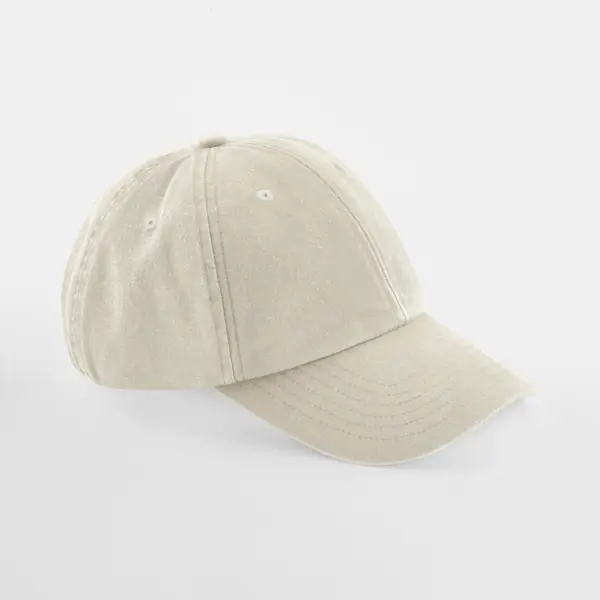 Sandfarbene Vintage Cap für personalisierte Stickerei
